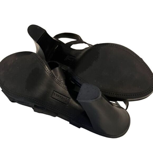 Nickels Janna Black Man Made‎ Side Buckle Strappy Heels Sandal Size 7.5 - Picture 6 of 14